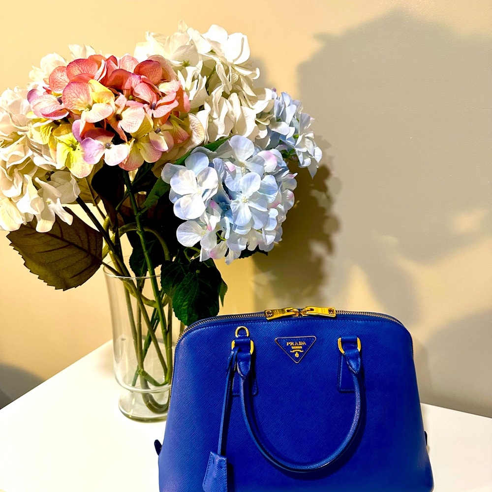 Prada Brilliant Blue Bag in Saffiano leather